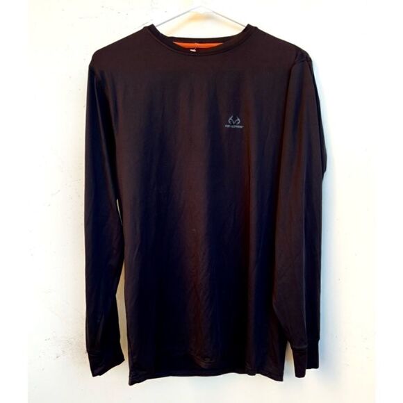Realtree Layering Tshirt Longsleeve Medium Black - Picture 1 of 3